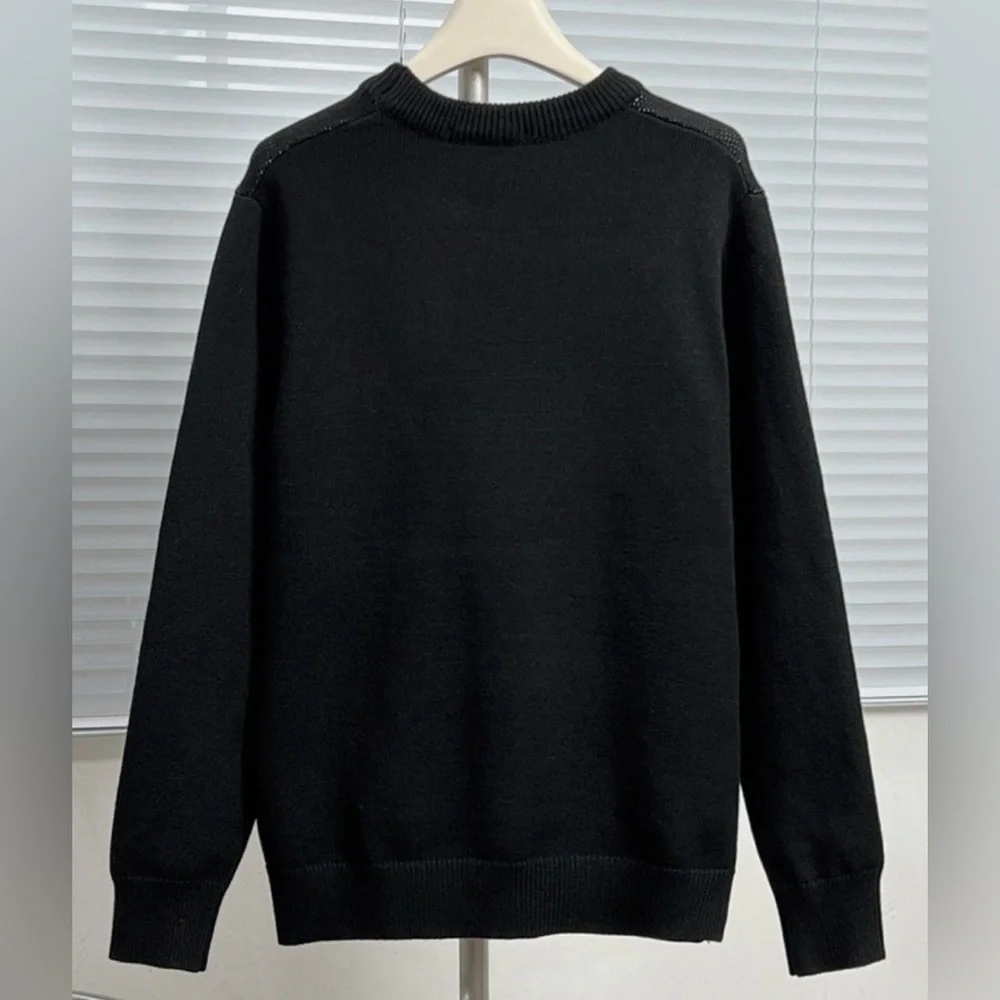 Crewneck Sweater with White LV Logo - Picture 3 of 3